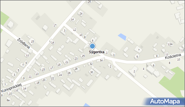 Sygontka, Konopnickiej Marii, 27, mapa Sygontka