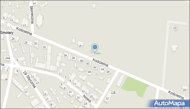 Szamocin, Kościelna, 17, mapa Szamocin