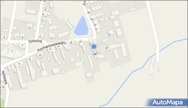 Szczaniec, Kochanowskiego Jana, 24B, mapa Szczaniec