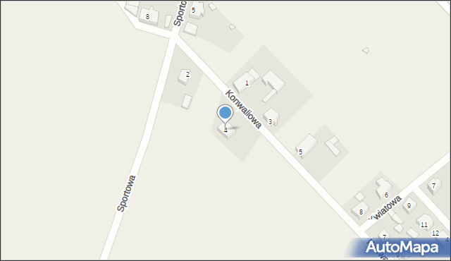 Szczaniec, Konwaliowa, 4, mapa Szczaniec