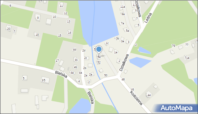 Szczawin, Kościelna, 54, mapa Szczawin