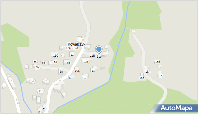 Szczawnica, Kowalczyk, 11d, mapa Szczawnica