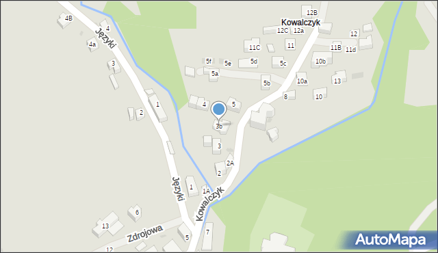 Szczawnica, Kowalczyk, 3b, mapa Szczawnica