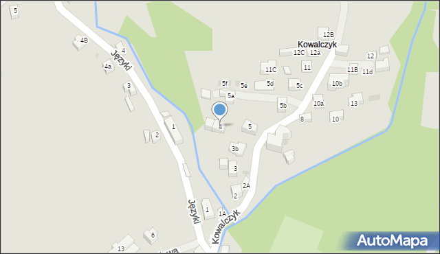 Szczawnica, Kowalczyk, 4, mapa Szczawnica