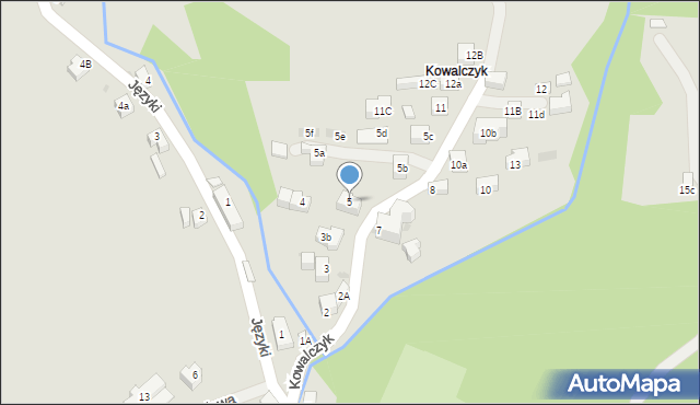 Szczawnica, Kowalczyk, 5, mapa Szczawnica