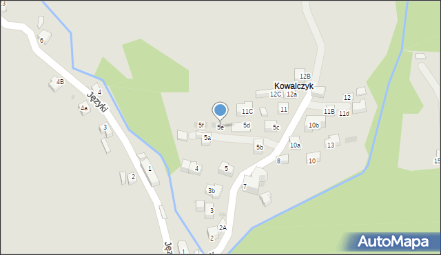 Szczawnica, Kowalczyk, 5e, mapa Szczawnica