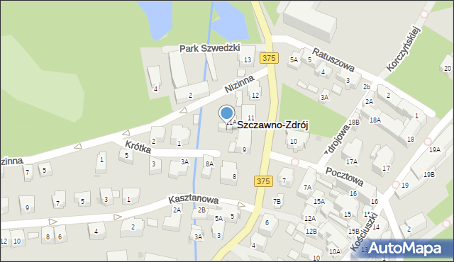 Szczawno-Zdrój, Kolejowa, 9A, mapa Szczawno-Zdrój