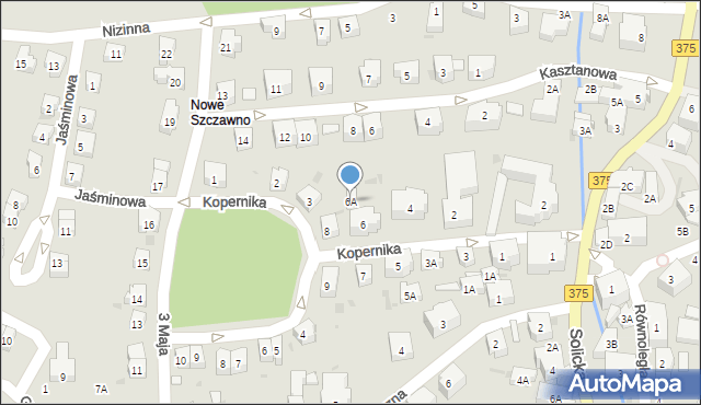 Szczawno-Zdrój, Kopernika Mikołaja, 6A, mapa Szczawno-Zdrój