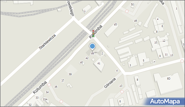 Szczecin, Kolumba Krzysztofa, 44, mapa Szczecina
