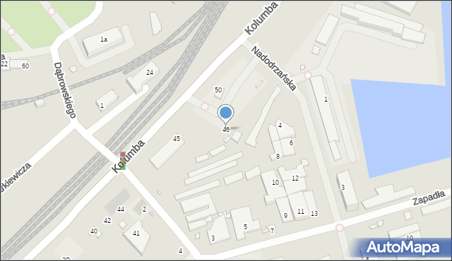 Szczecin, Kolumba Krzysztofa, 46, mapa Szczecina