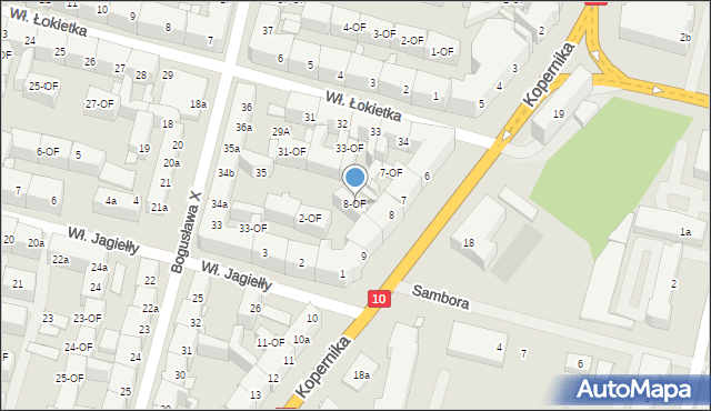 Szczecin, Kopernika Mikołaja, 8-OF, mapa Szczecina