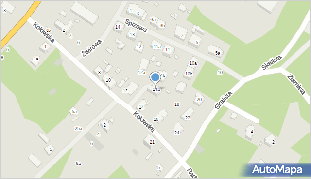 Szczecin, Kołowska, 14a, mapa Szczecina
