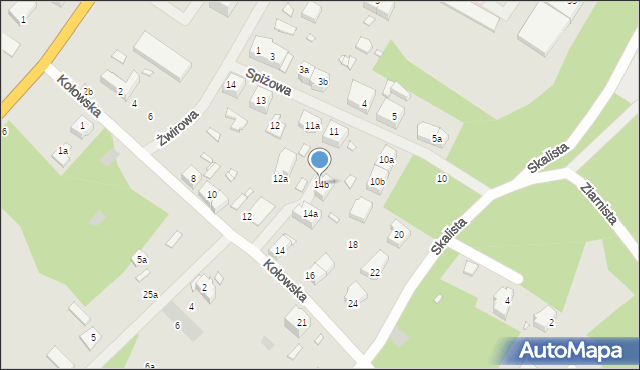 Szczecin, Kołowska, 14b, mapa Szczecina