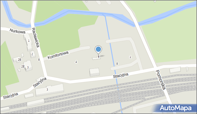 Szczecin, Komfortowa, 6, mapa Szczecina