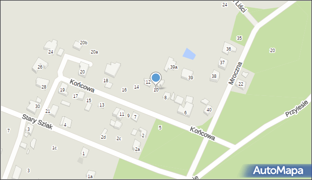 Szczecin, Końcowa, 10, mapa Szczecina