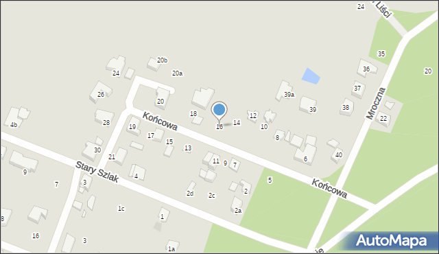 Szczecin, Końcowa, 16, mapa Szczecina
