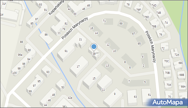 Szczecin, Kopańskiego Stanisława, gen., 19, mapa Szczecina