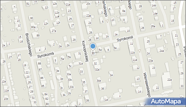 Szczecin, Konopnickiej Marii, 30, mapa Szczecina