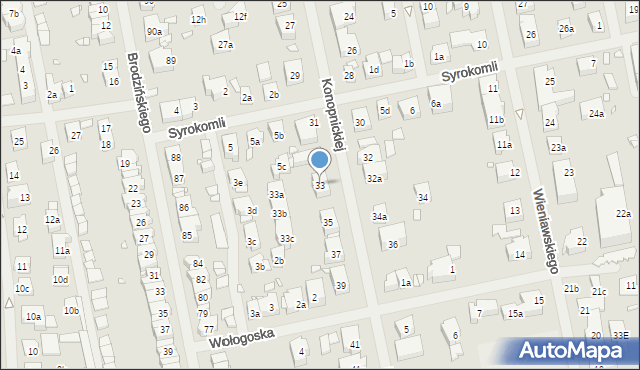 Szczecin, Konopnickiej Marii, 33, mapa Szczecina