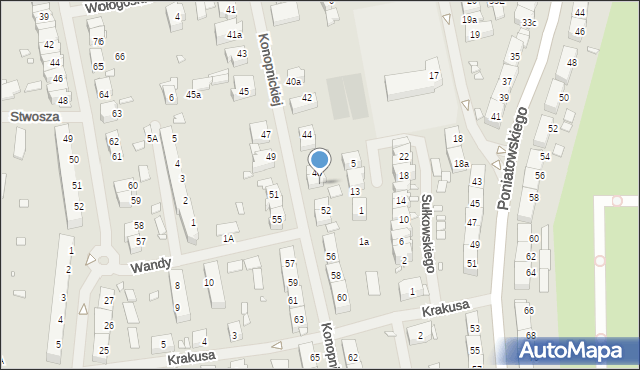 Szczecin, Konopnickiej Marii, 50, mapa Szczecina