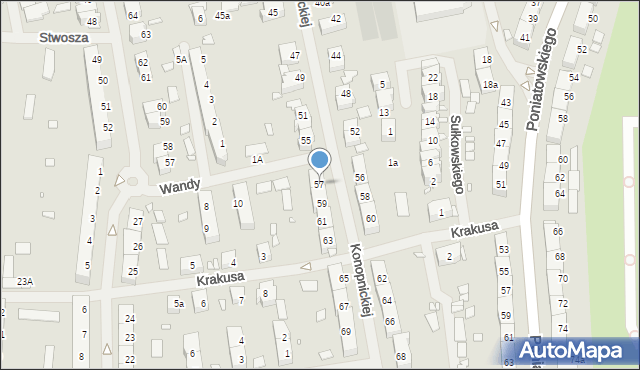 Szczecin, Konopnickiej Marii, 57, mapa Szczecina