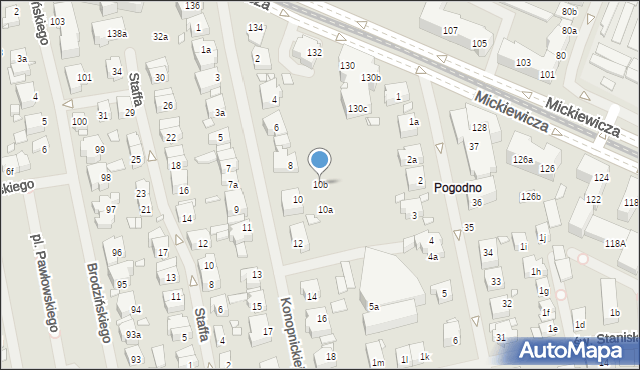 Szczecin, Konopnickiej Marii, 10b, mapa Szczecina