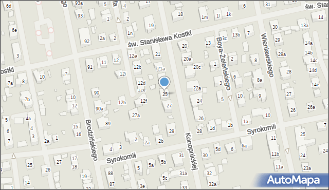 Szczecin, Konopnickiej Marii, 25, mapa Szczecina