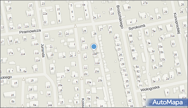 Szczecin, Kossaka Wojciecha, 12a, mapa Szczecina