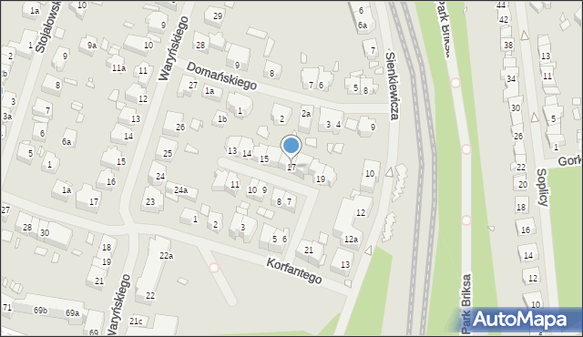 Szczecin, Korfantego Wojciecha, 17, mapa Szczecina
