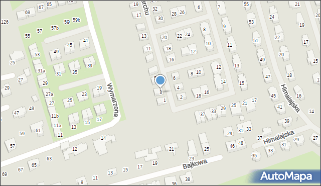 Szczecin, Koziego Wierchu, 3, mapa Szczecina