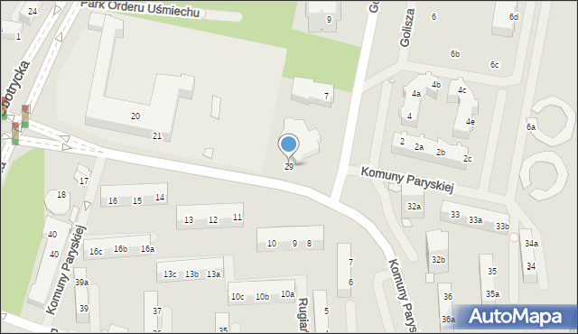 Szczecin, Komuny Paryskiej, 29, mapa Szczecina