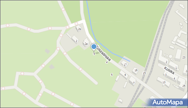 Szczecin, Koszalińska, 3, mapa Szczecina