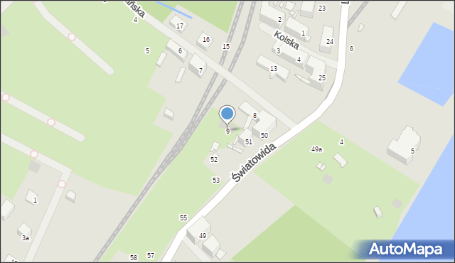 Szczecin, Koszalińska, 9, mapa Szczecina