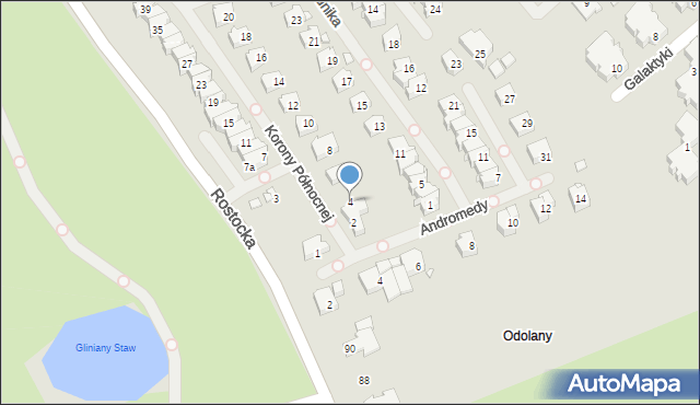 Szczecin, Korony Północnej, 4, mapa Szczecina