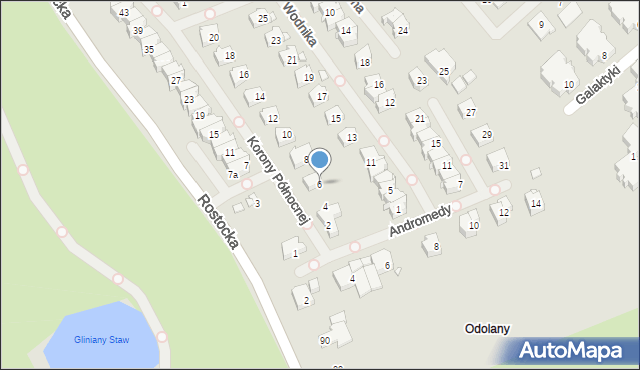 Szczecin, Korony Północnej, 6, mapa Szczecina