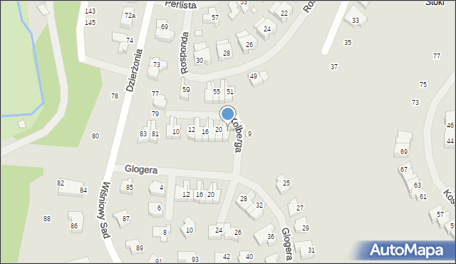 Szczecin, Kolberga Oskara, 22, mapa Szczecina