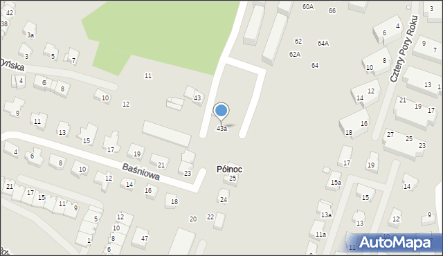 Szczecin, Kolonistów, 43a, mapa Szczecina