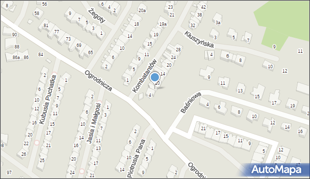 Szczecin, Kombatantów, 6, mapa Szczecina