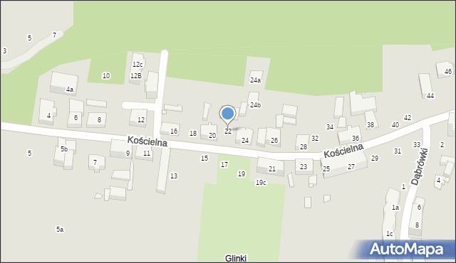 Szczecin, Kościelna, 22, mapa Szczecina