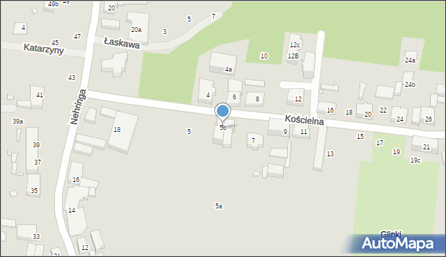 Szczecin, Kościelna, 5b, mapa Szczecina