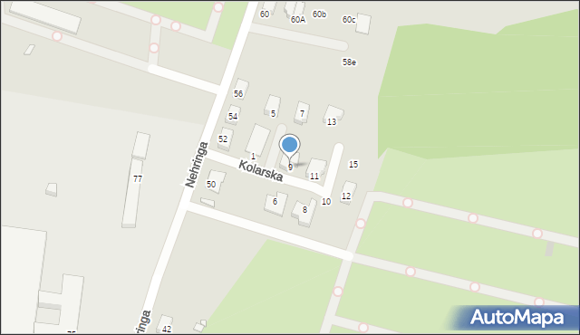 Szczecin, Kolarska, 9, mapa Szczecina