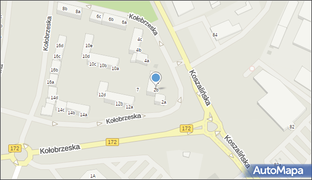 Szczecinek, Kołobrzeska, 2b, mapa Szczecinek