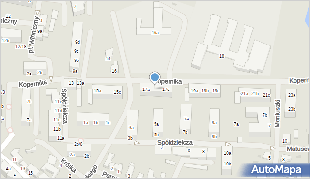 Szczecinek, Kopernika Mikołaja, 17b, mapa Szczecinek