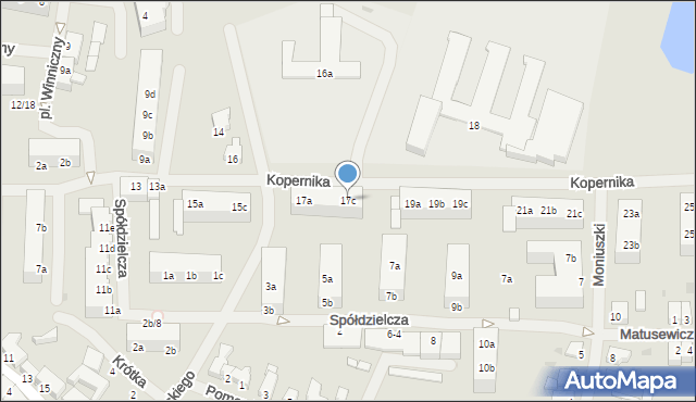 Szczecinek, Kopernika Mikołaja, 17c, mapa Szczecinek