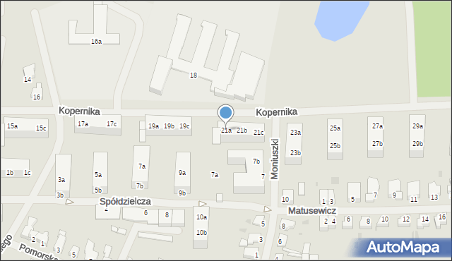 Szczecinek, Kopernika Mikołaja, 21a, mapa Szczecinek
