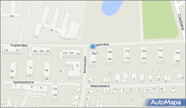 Szczecinek, Kopernika Mikołaja, 23a, mapa Szczecinek