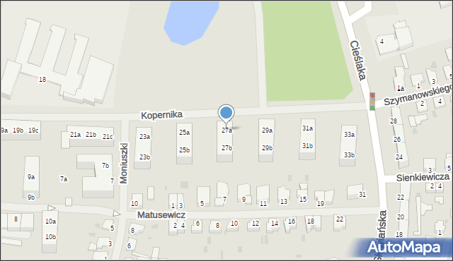 Szczecinek, Kopernika Mikołaja, 27a, mapa Szczecinek