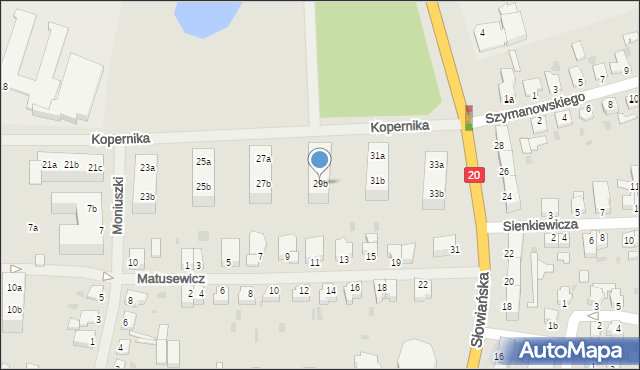 Szczecinek, Kopernika Mikołaja, 29b, mapa Szczecinek