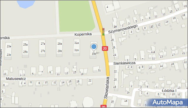 Szczecinek, Kopernika Mikołaja, 33b, mapa Szczecinek