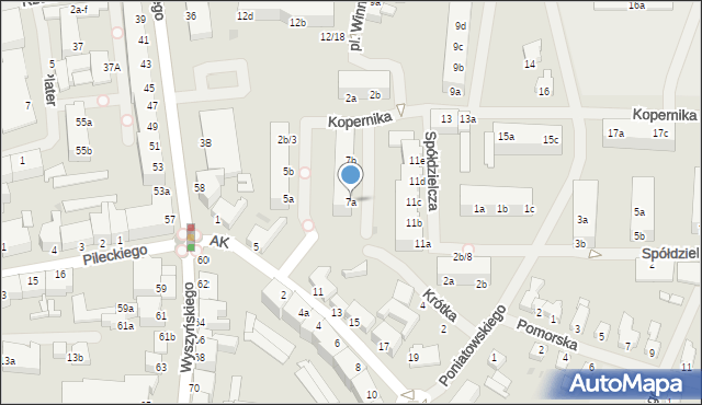 Szczecinek, Kopernika Mikołaja, 7a, mapa Szczecinek